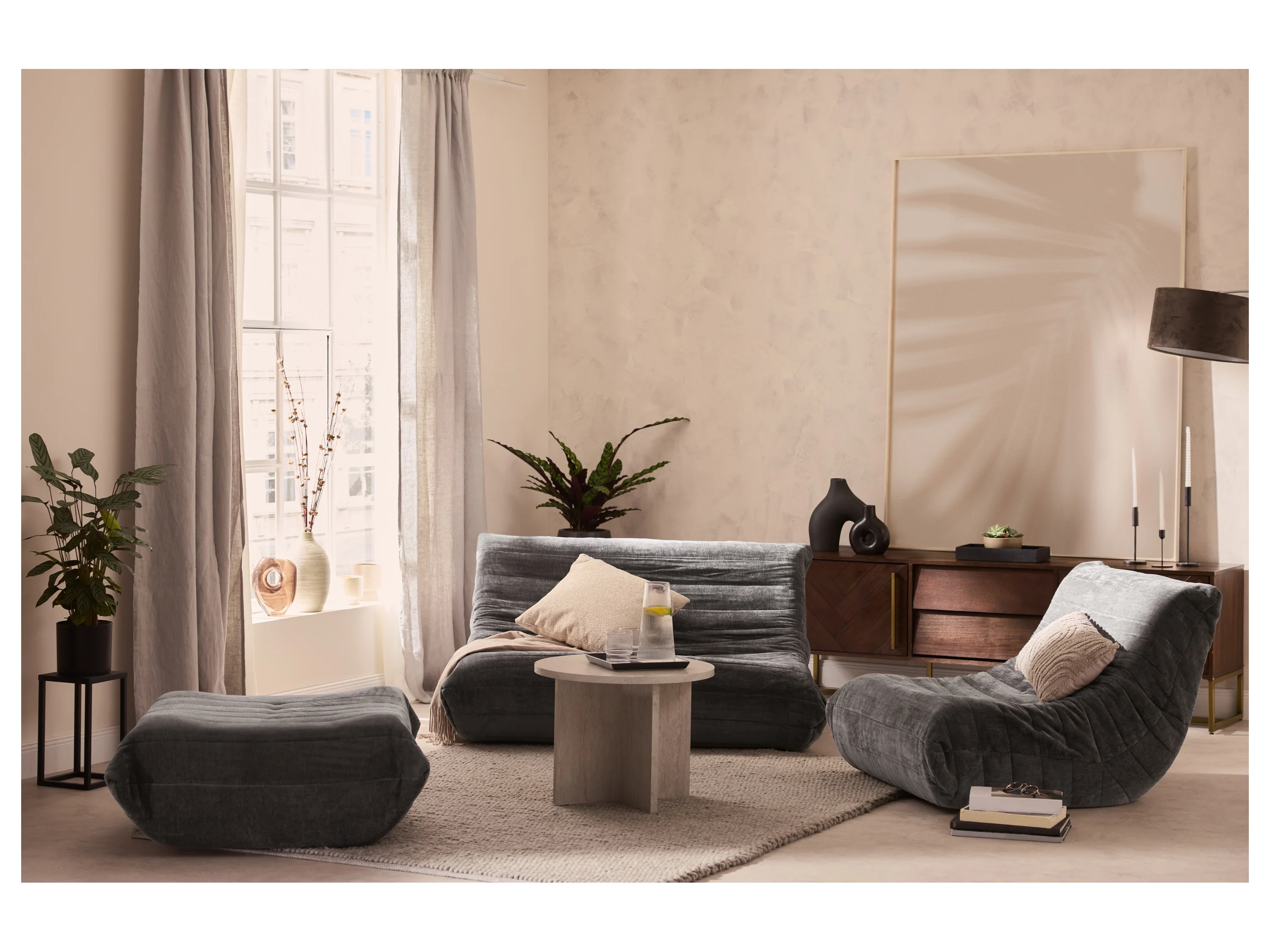 LIVARNO® Indoor-Loungehocker – Bild 3 von 4
