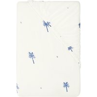 LIVARNO® Jersey-Spannbettlaken, 90-100 x 200 cm (Palmen)