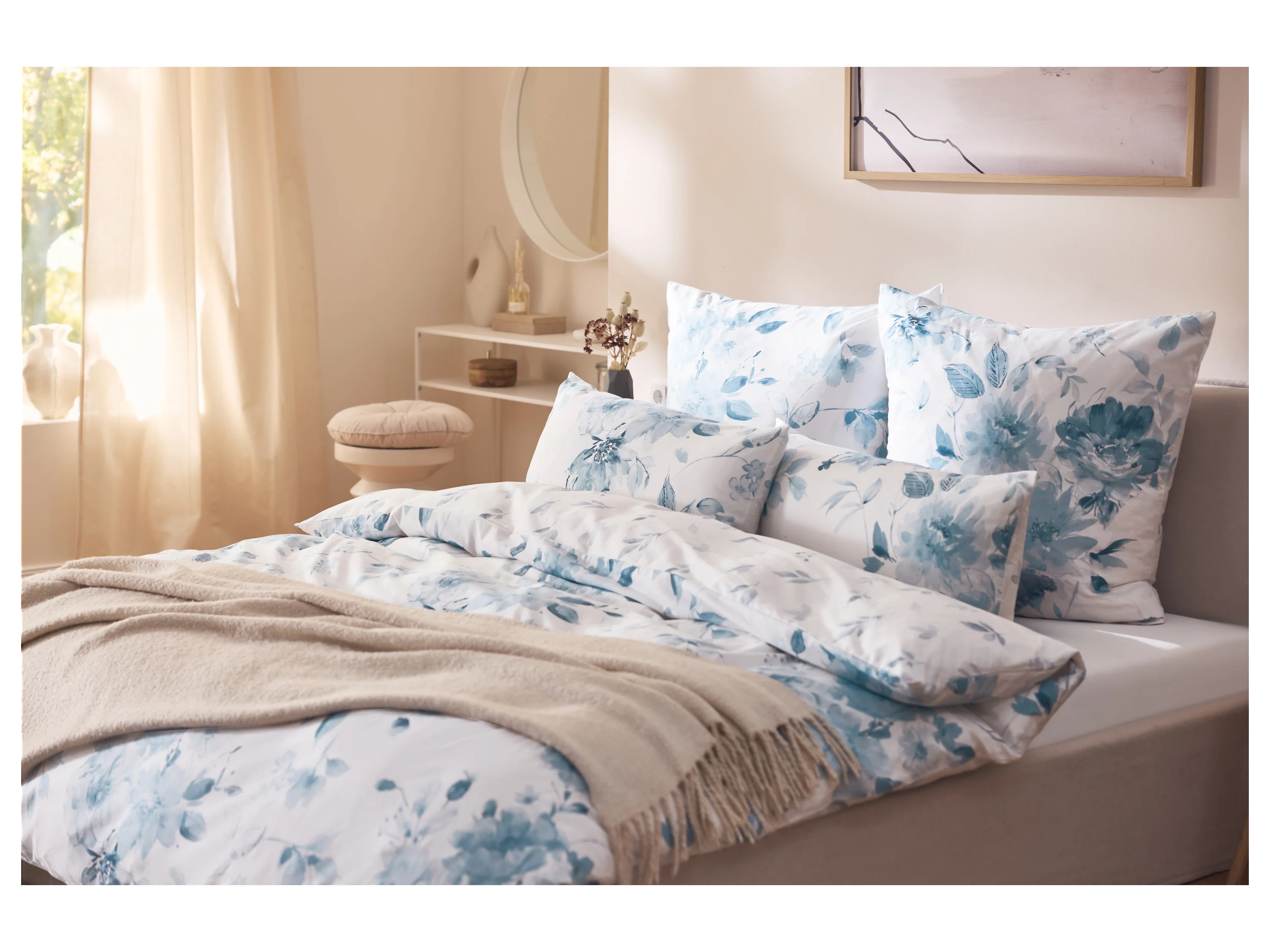 LIVARNO® Jersey-Spannbettlaken, 90-100 x 200 cm (Weiß) – Bild 3 von 4