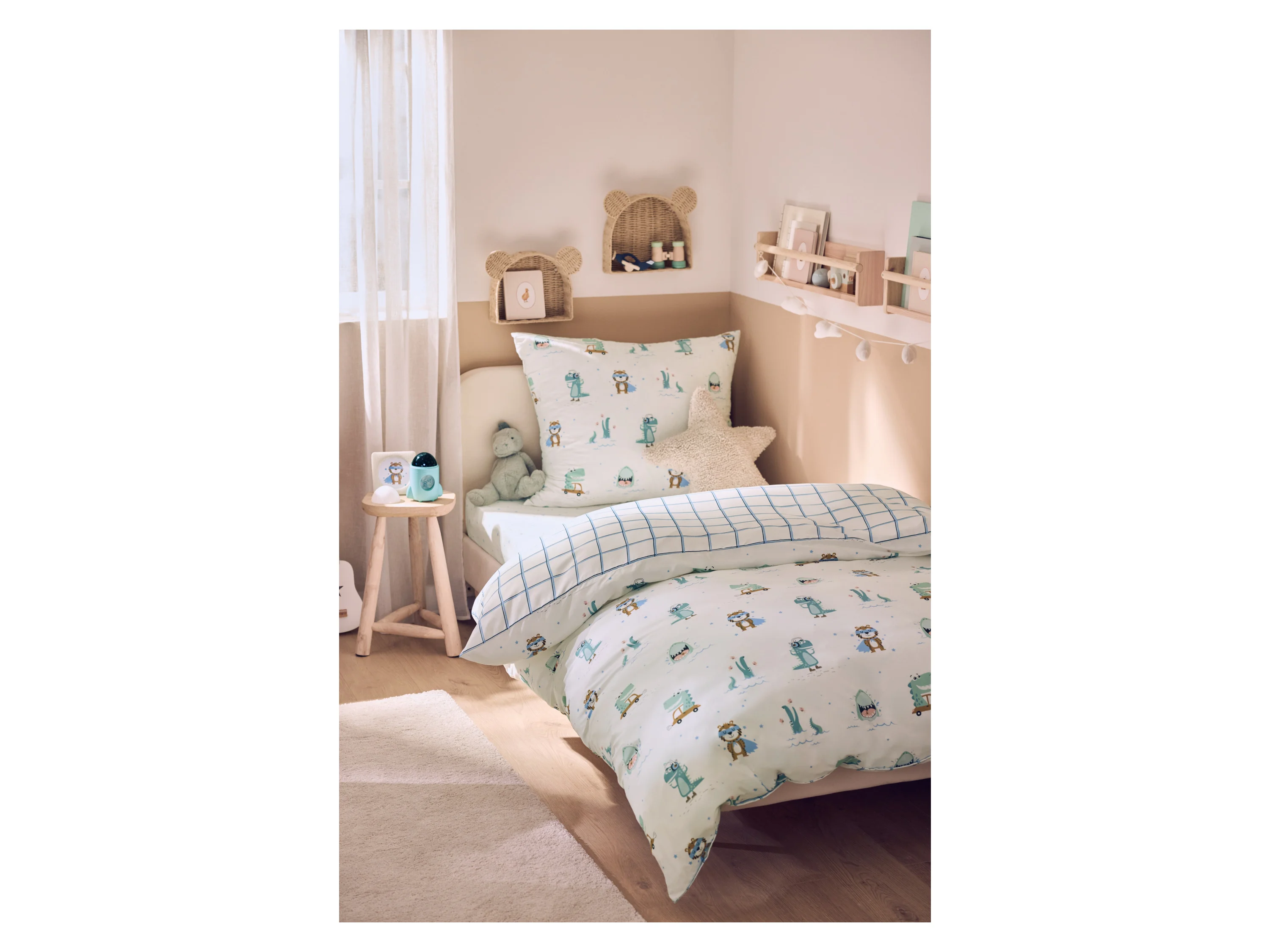 LIVARNO® Kinder-Wendebettwäsche, 135 x 200 cm (Tiere) – Bild 2 von 4