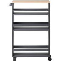 LIVARNO® Küchen-Nischenwagen, mit Rollen (Grau)