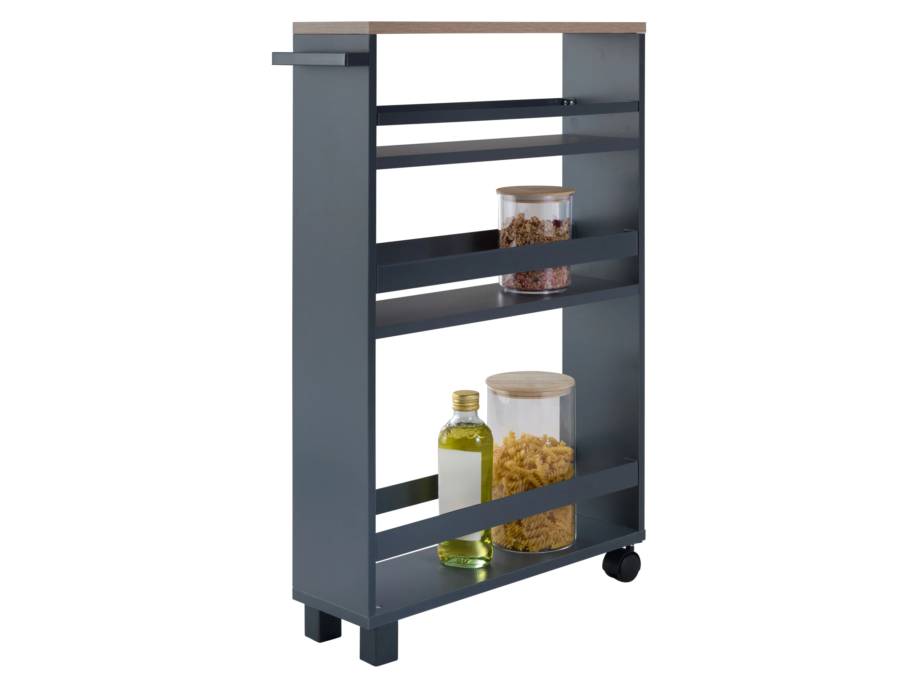 LIVARNO® Küchen-Nischenwagen, mit Rollen (Grau) – Bild 3 von 4