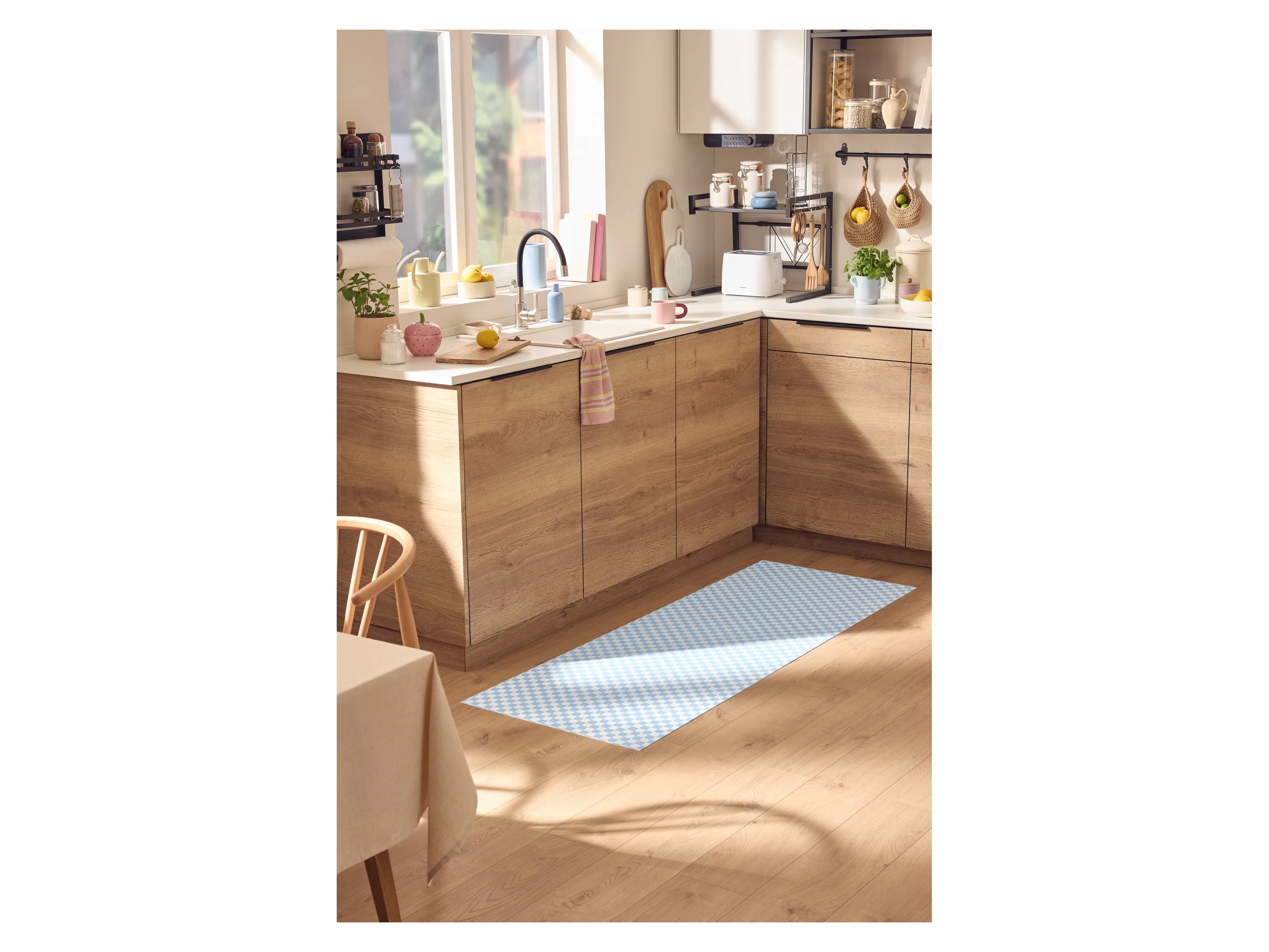 LIVARNO® Küchenläufer, 65 x 180 cm (Karo) – Bild 4 von 4