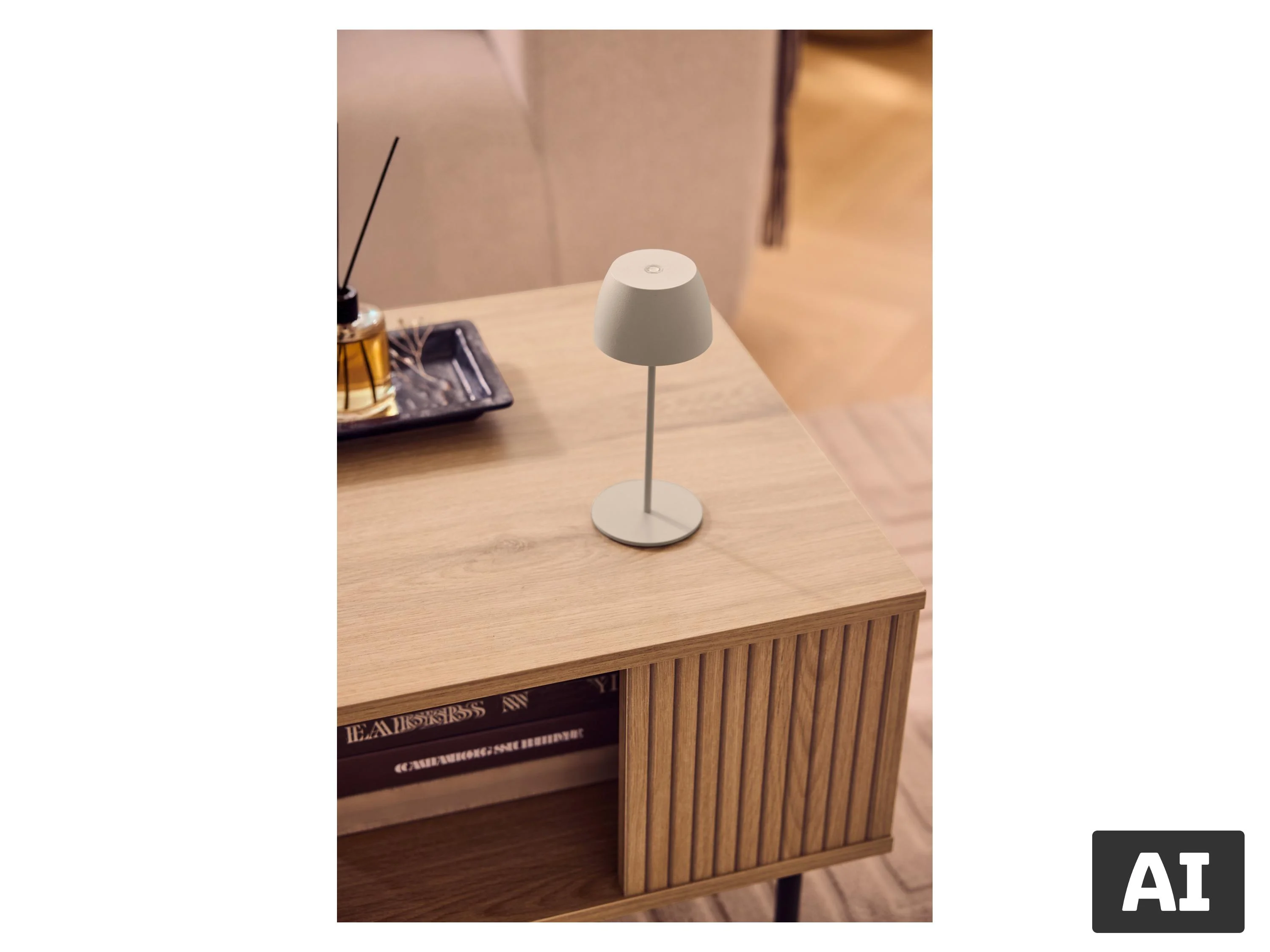 LIVARNO® LED-Akku-Tischleuchte (Beige) – Bild 3 von 4