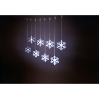 LIVARNO® LED-Lichtervorhang, Schneeflocke/Stern (Schneeflocke/kaltweiß)