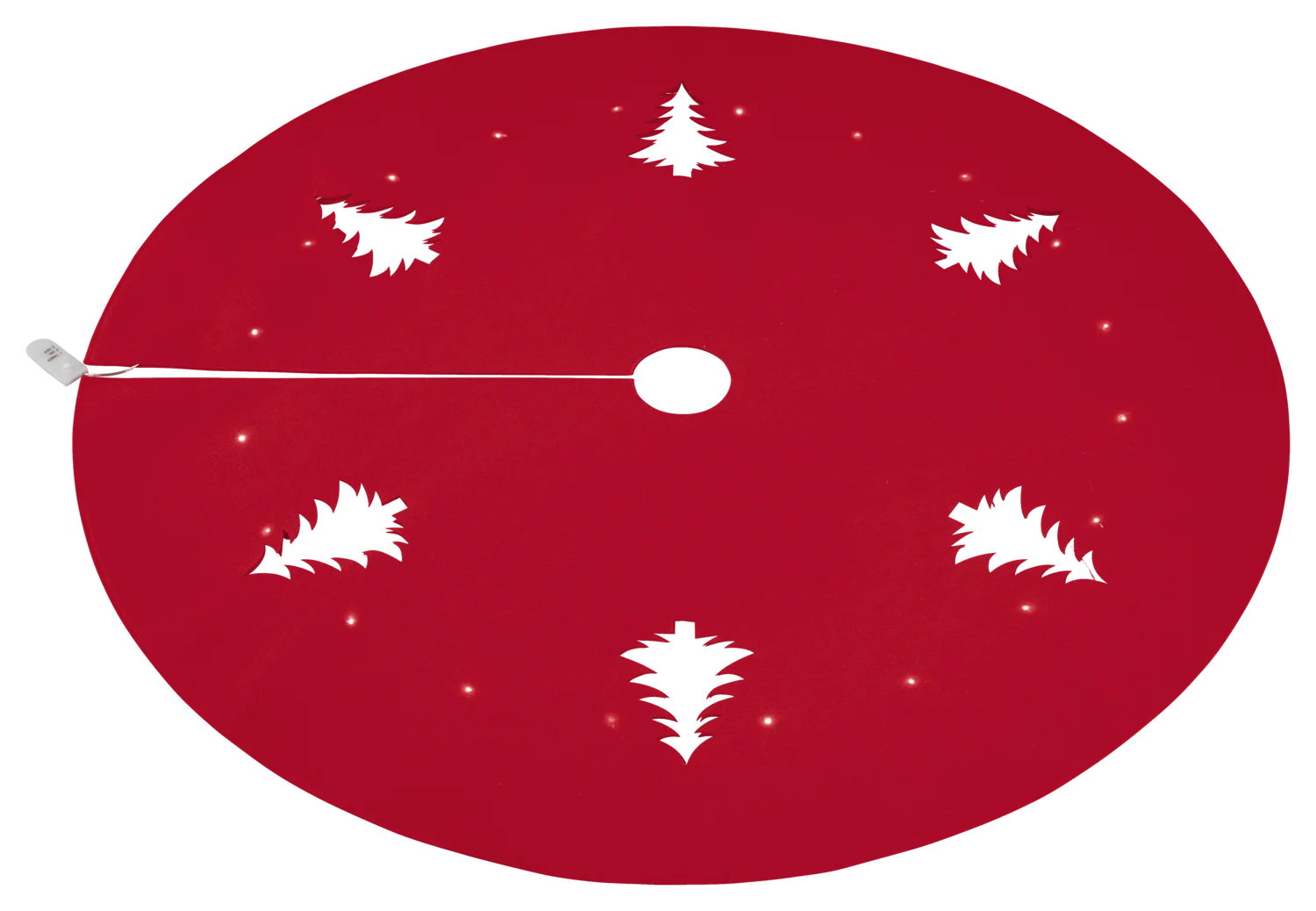 LIVARNO® LED-Weihnachtsbaumdecke, Ø 100 cm (Rund, Rot) – Bild 3 von 4