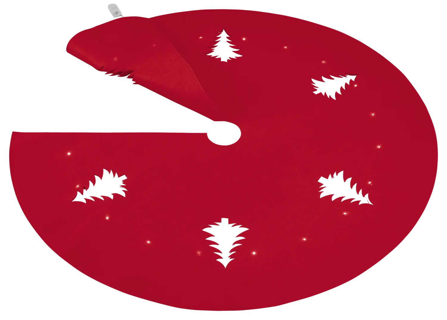 LIVARNO® LED-Weihnachtsbaumdecke, Ø 100 cm (Rund, Rot) – Bild 4 von 4