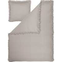 LIVARNO® Mikrofaser-Satin-Bettwäsche, 155 x 220 cm (Grau)