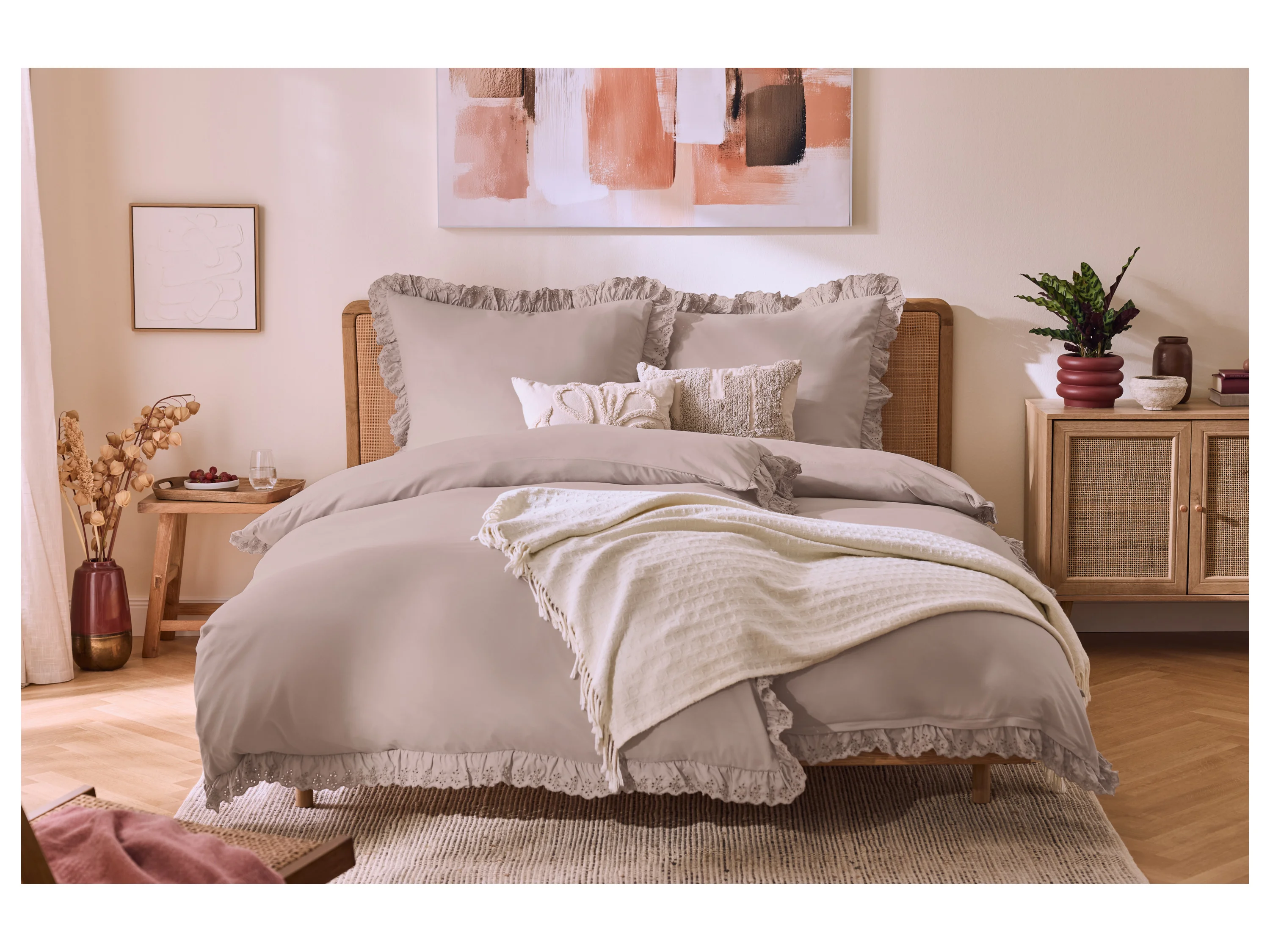 LIVARNO® Mikrofaser-Satin-Bettwäsche, 155 x 220 cm (Grau) – Bild 2 von 4
