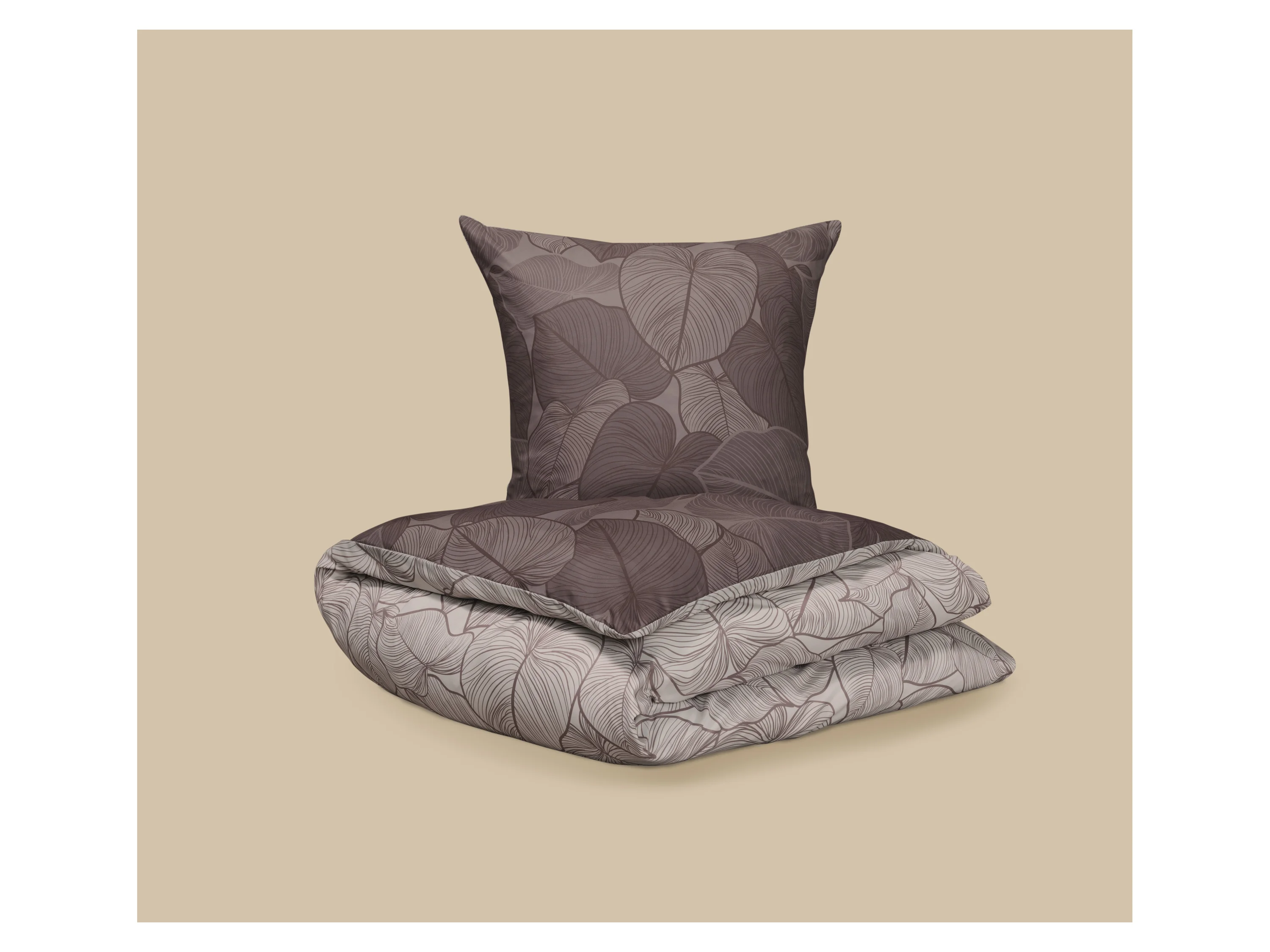 LIVARNO® Mikrofaser-Satin-Bettwäsche, 135 x 200 cm (Braun) – Bild 3 von 4