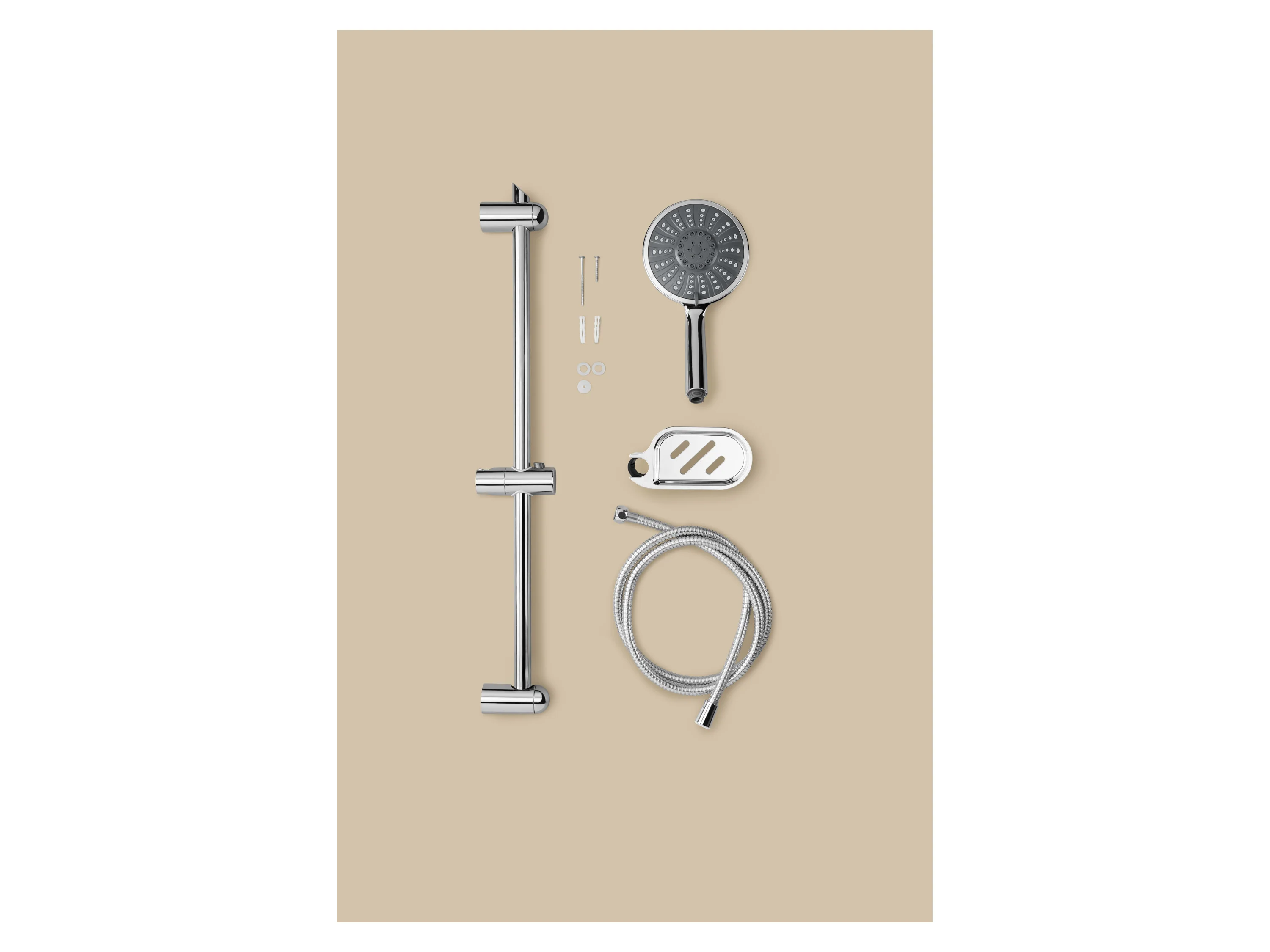 LIVARNO® Multifunktionsbrause-Set mit Brausestange – Bild 3 von 4