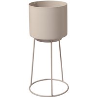 LIVARNO® Planztopf mit Gestell, Ø 13 cm (Beige)