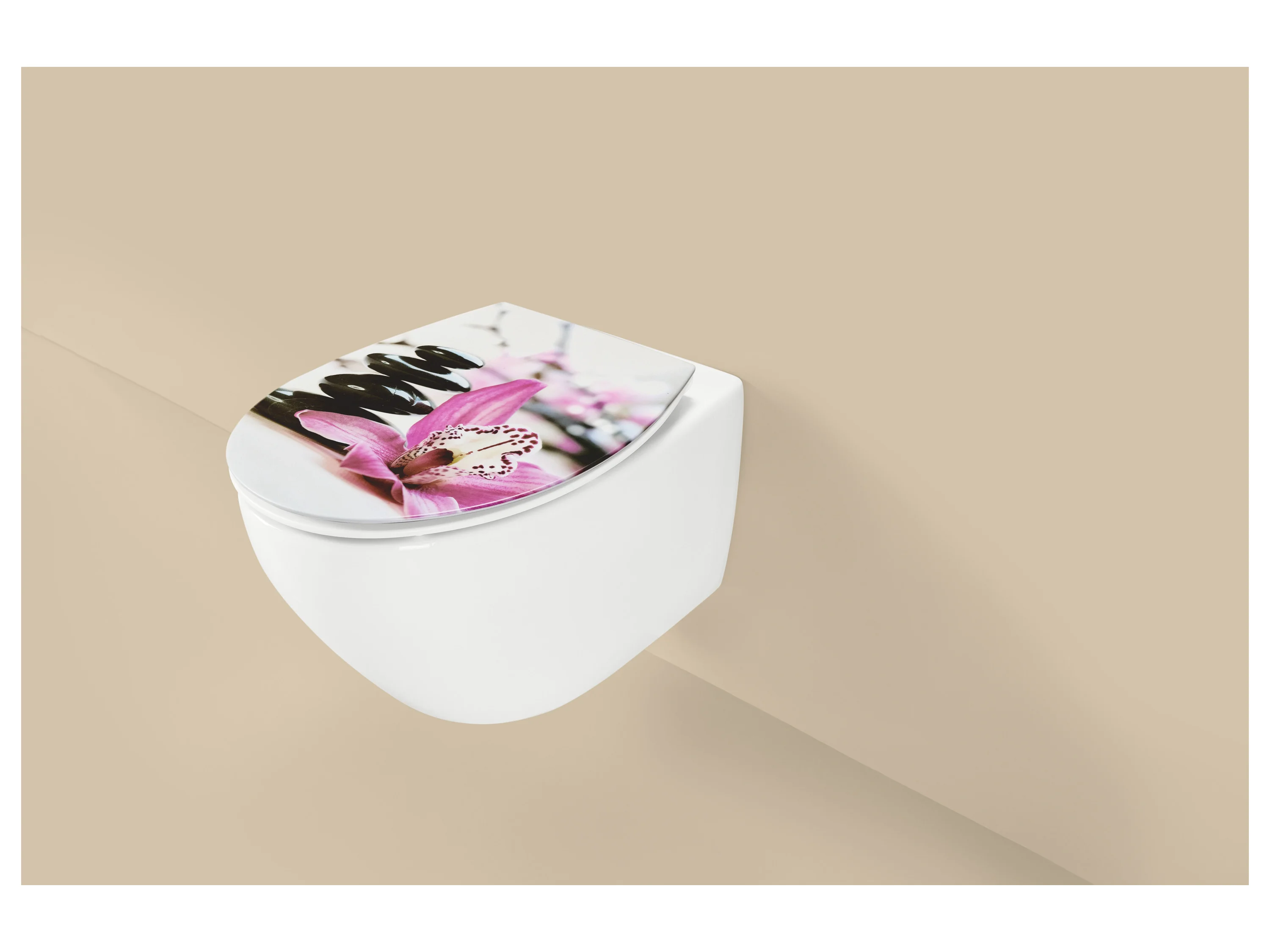 LIVARNO® Premium Duroplast-WC-Sitz (Steine) – Bild 2 von 3