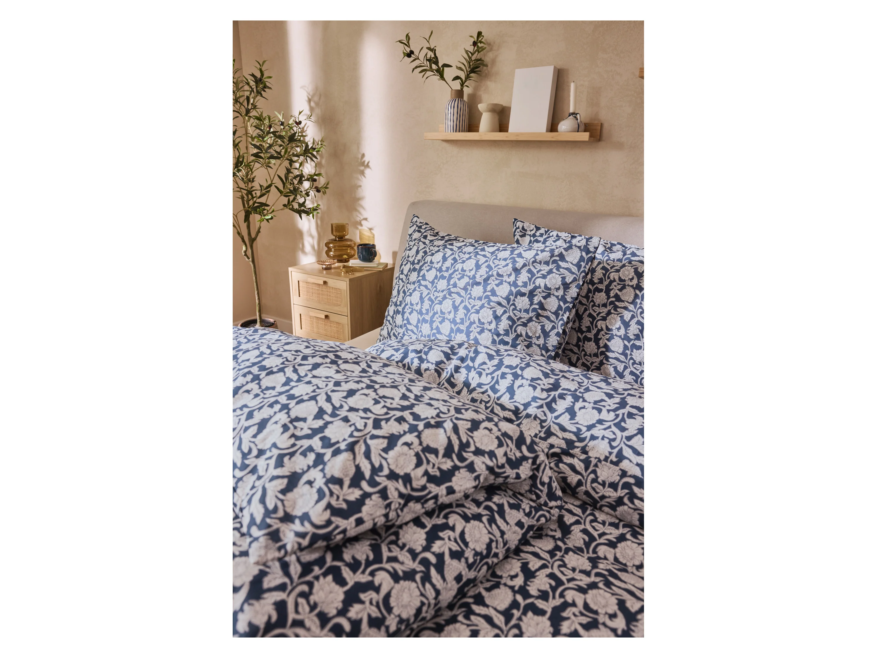 LIVARNO® Renforcé-Bettwäsche, 155 x 220 cm (Blau) – Bild 4 von 4