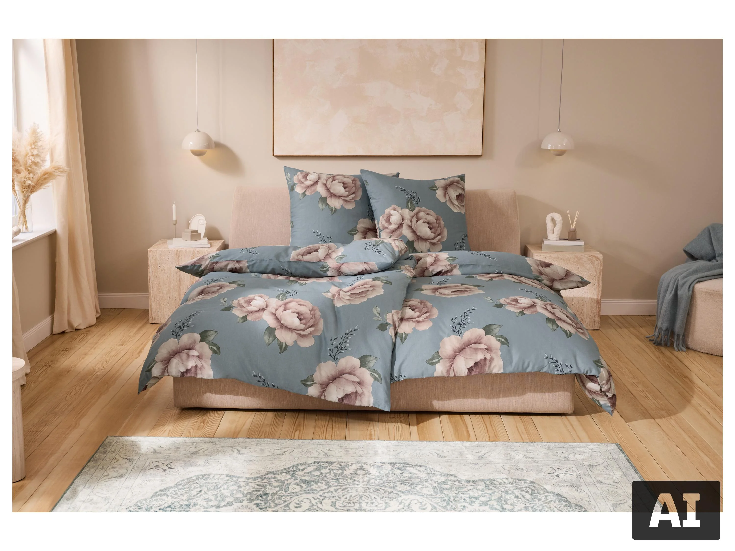 LIVARNO® Renforcé-Bettwäsche, 135 x 200 cm (Grau) – Bild 2 von 4