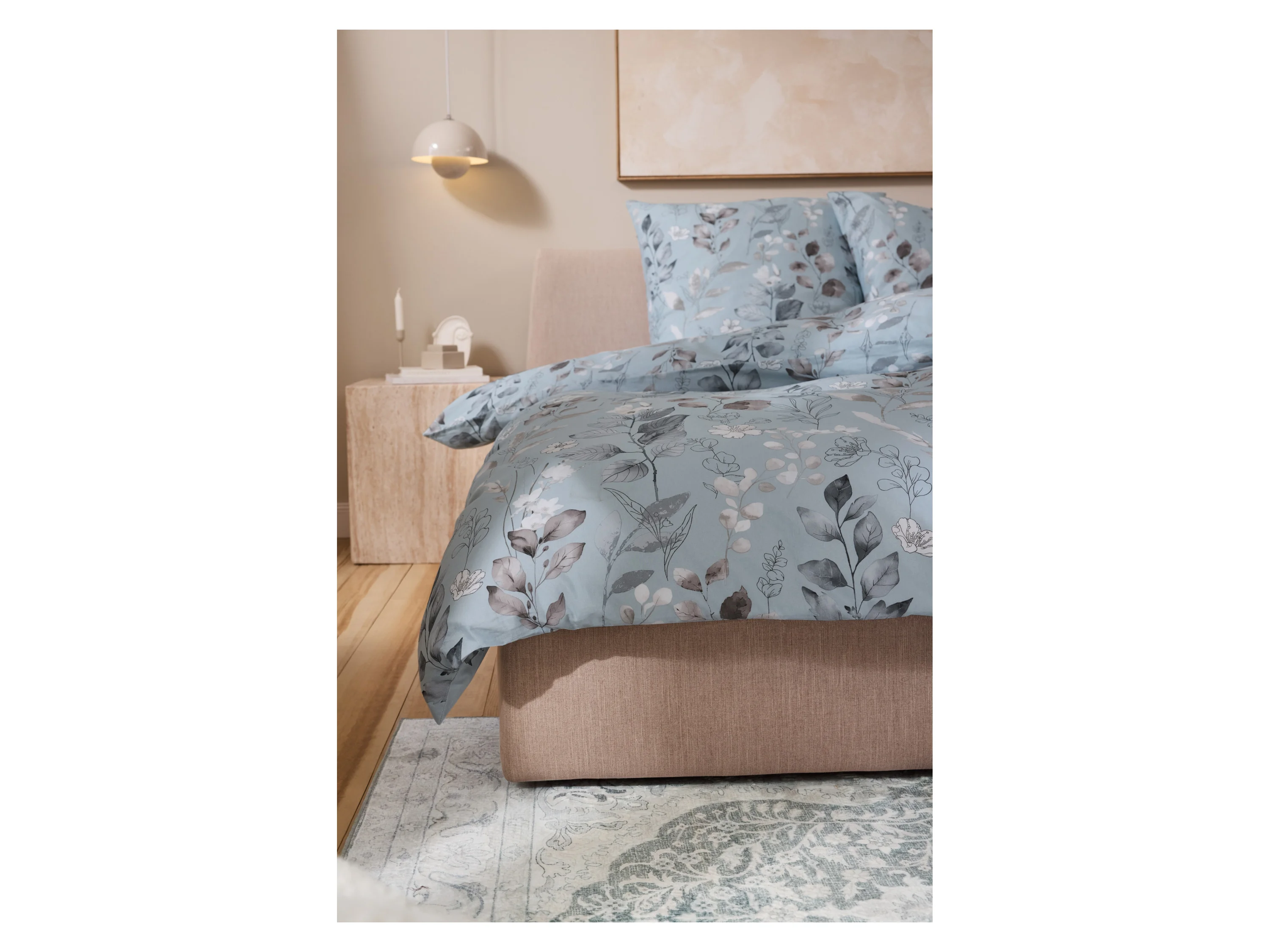 LIVARNO® Renforcé-Bettwäsche, 155 x 220 cm (Blau) – Bild 4 von 4
