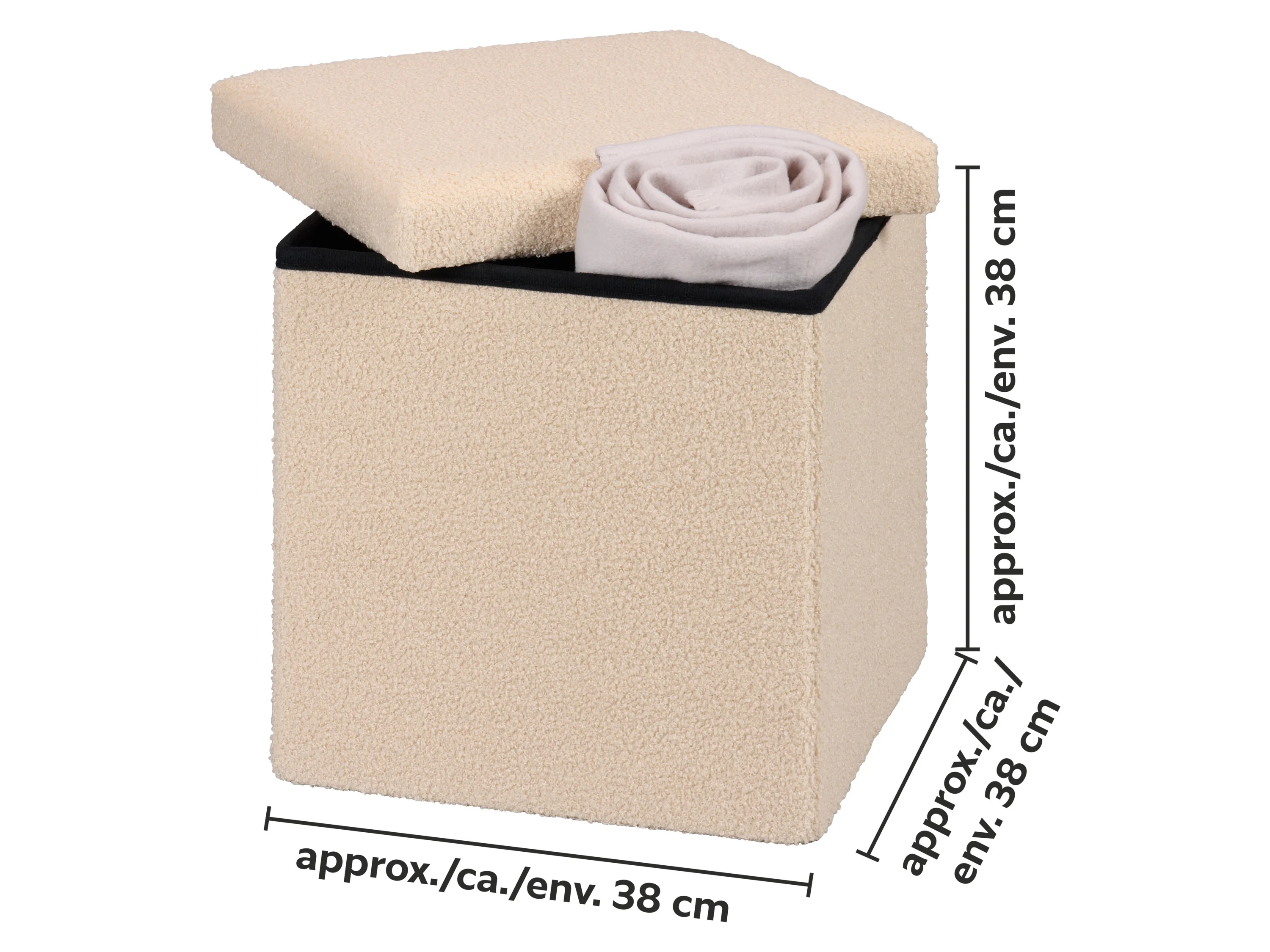 LIVARNO® Sitzhocker klappbar (Beige) – Bild 4 von 4