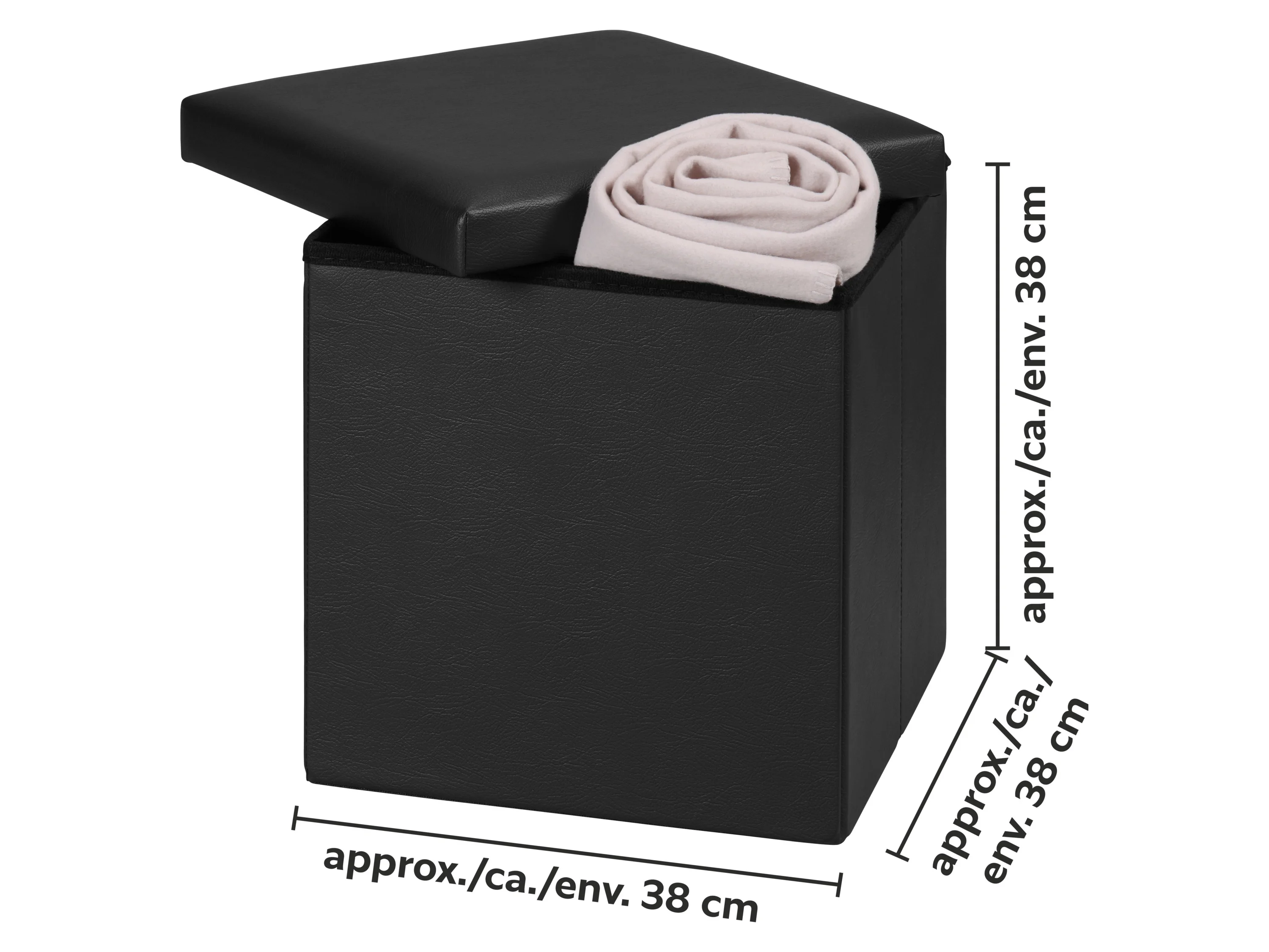 LIVARNO® Sitzhocker klappbar (Schwarz) – Bild 3 von 3