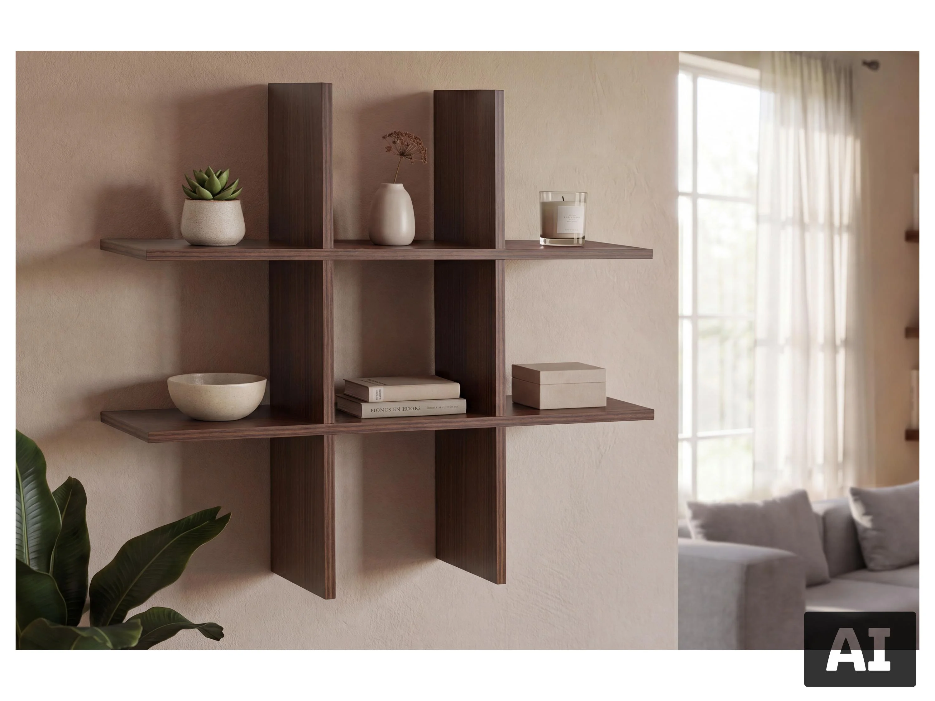 LIVARNO® Wandregal, Holz Dekor Eiche – Bild 2 von 4