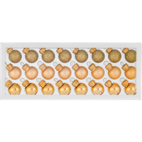 LIVARNO® Weihnachtsbaumkugeln, aus Glas (2cm, Gold)