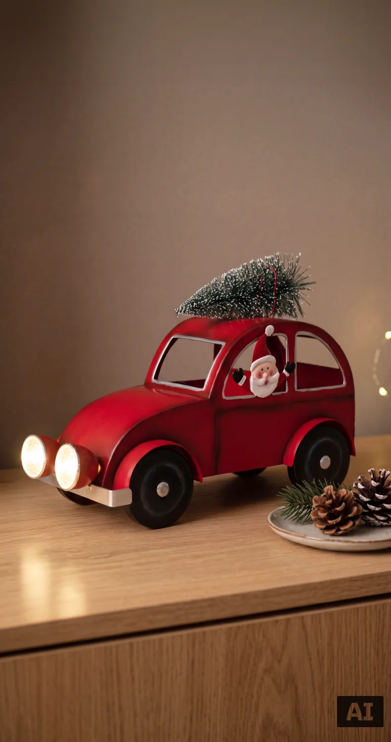 LIVARNO® Weihnachtsdekoration Auto, Santa Schild, Stop Schild Metall LED – Bild 2 von 4