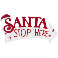 LIVARNO® Weihnachtsdekoration Auto, Santa Schild, Stop Schild Metall LED