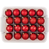 LIVARNO® Weihnachtskugeln, 70-tlg. (Rot)
