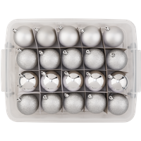 LIVARNO® Weihnachtskugeln, 70-tlg. (Silber)