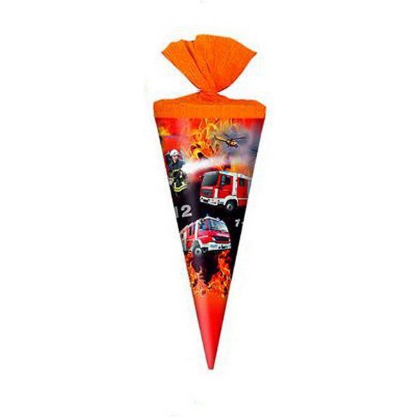 Livepac Office Schultüte Schultüte / Zuckertüte / Länge: 25cm / rund / "Feuerwehr"