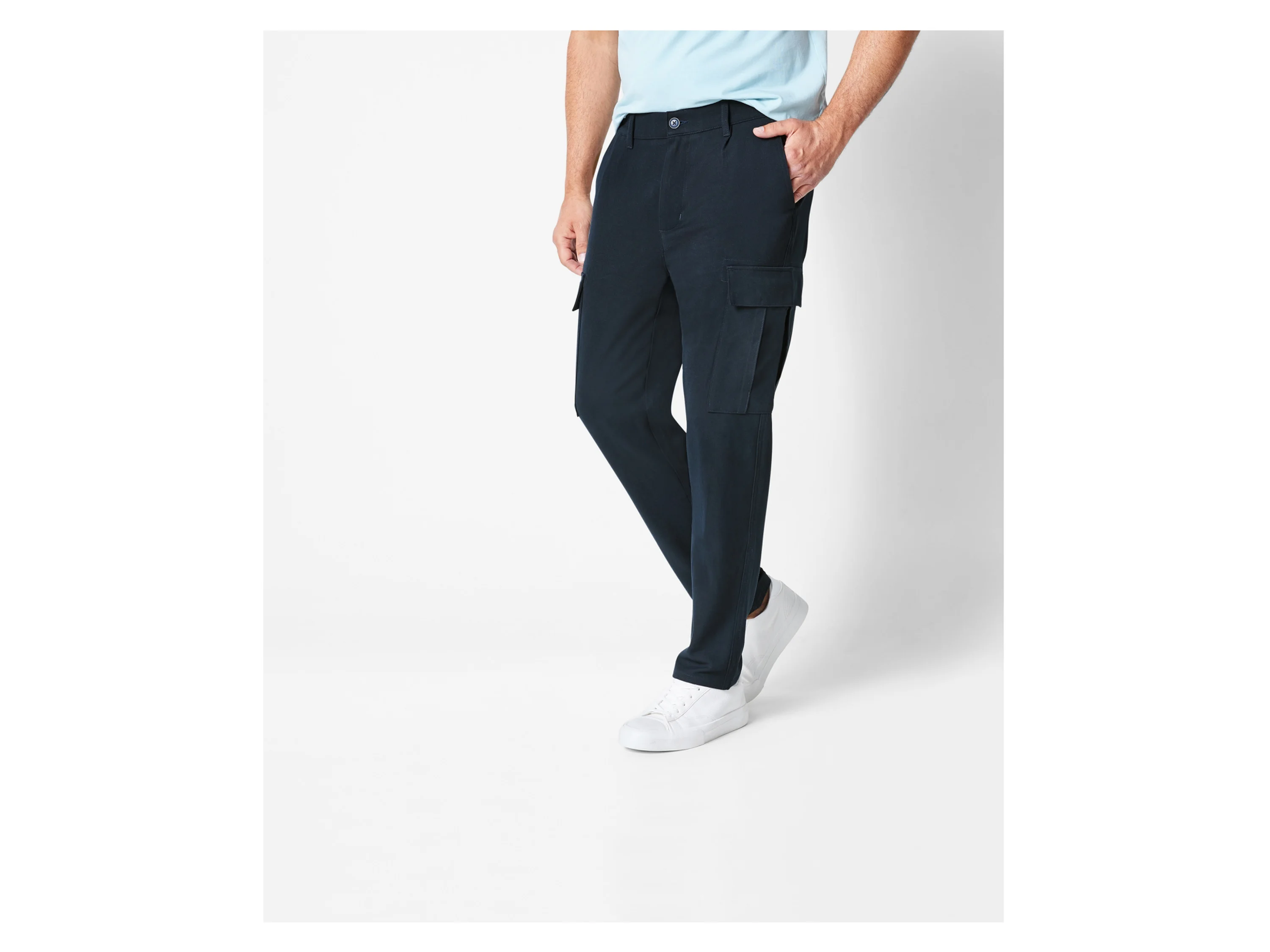 LIVERGY® Herren Hose Cargo (Navy, XL (56/58)) – Bild 2 von 4