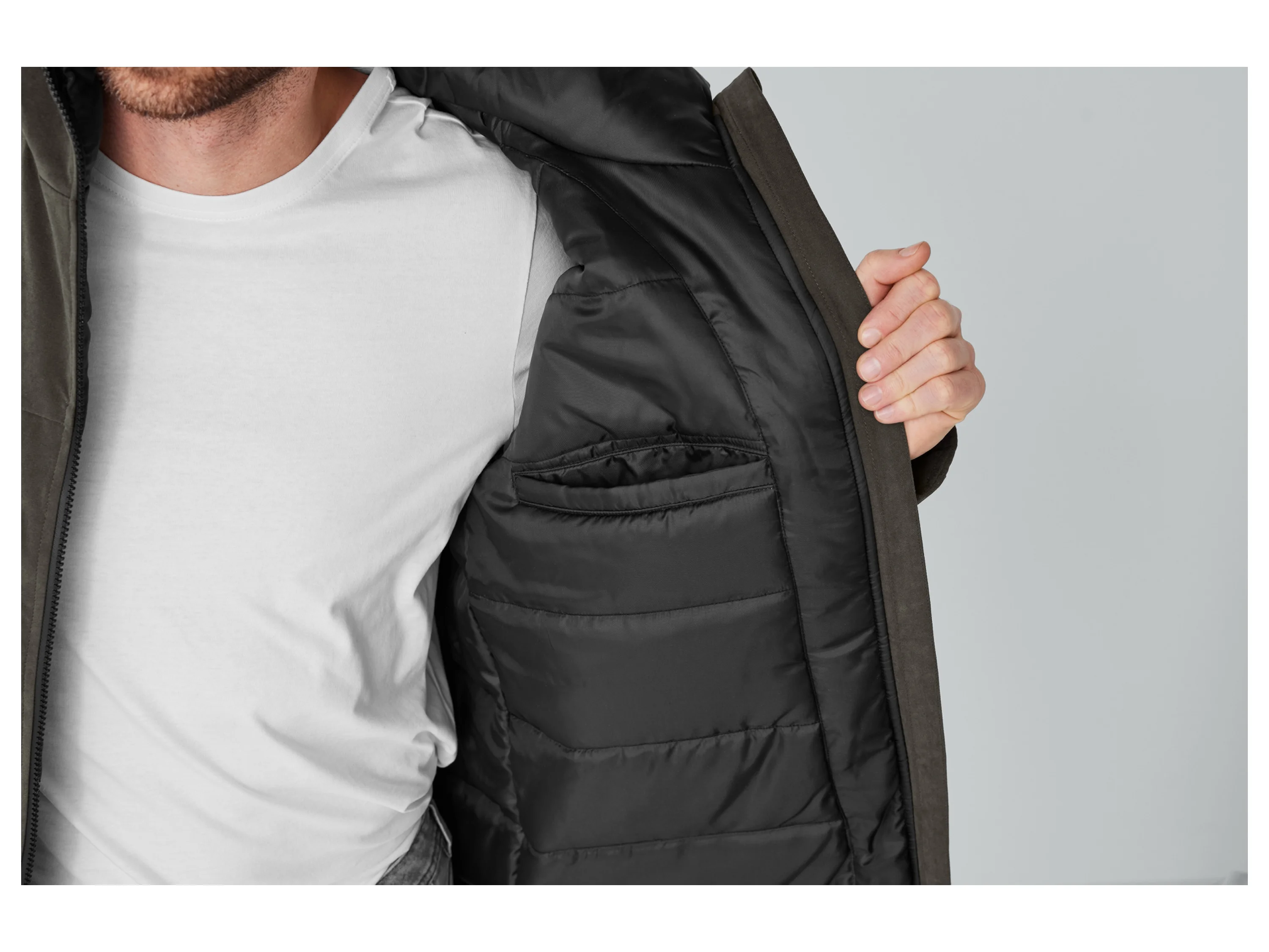 LIVERGY® Herren Jacke Thermo (Braun, M(48/50)) – Bild 4 von 4
