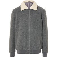 LIVERGY® Herren Jacke Wolloptik (Grau, XXL(60/62))