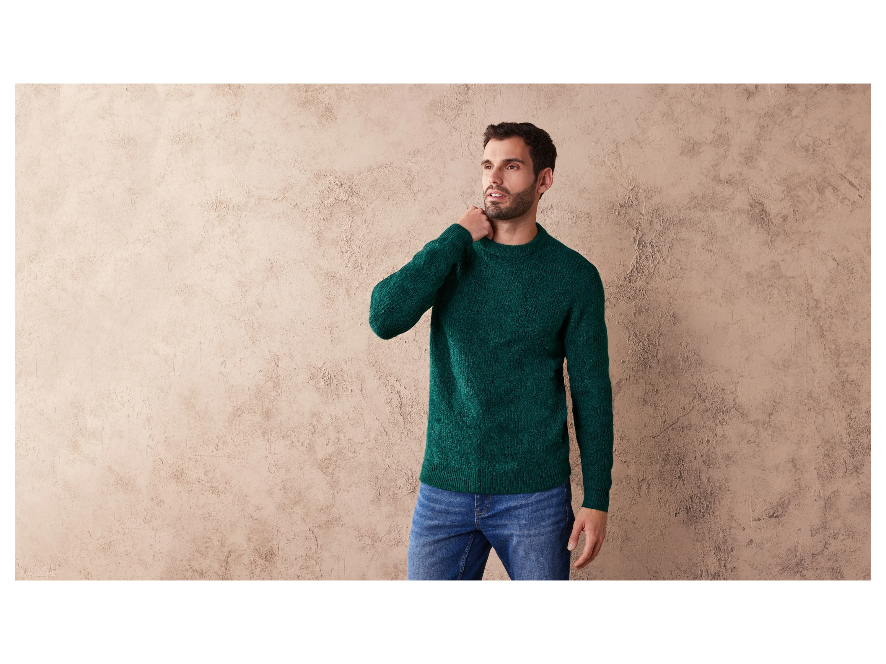LIVERGY® Herren Pullover Grobstrick (Grün, M(48/50)) – Bild 2 von 3