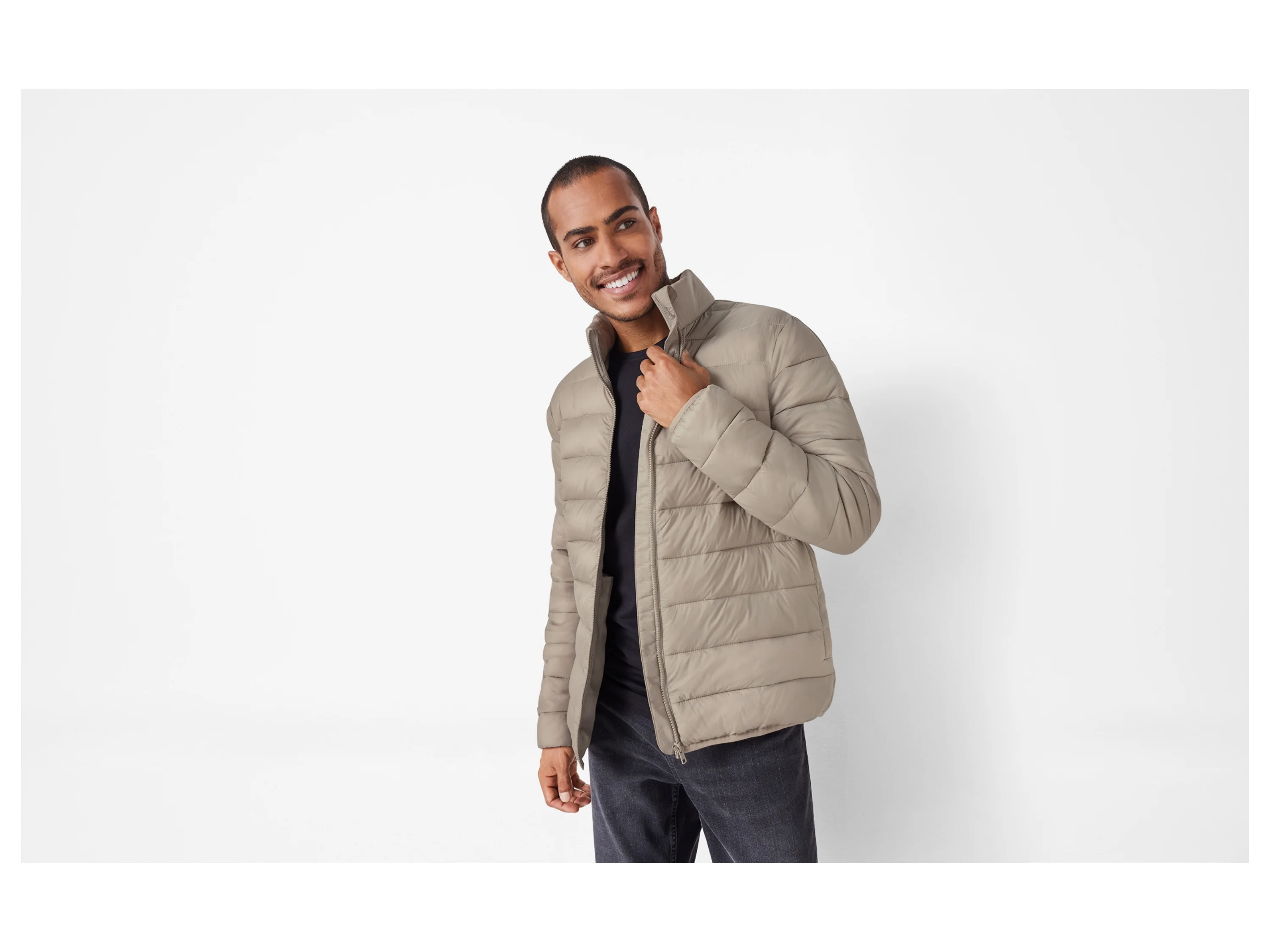 LIVERGY® Herren Steppjacke (Beige, M(48/50)) – Bild 2 von 4
