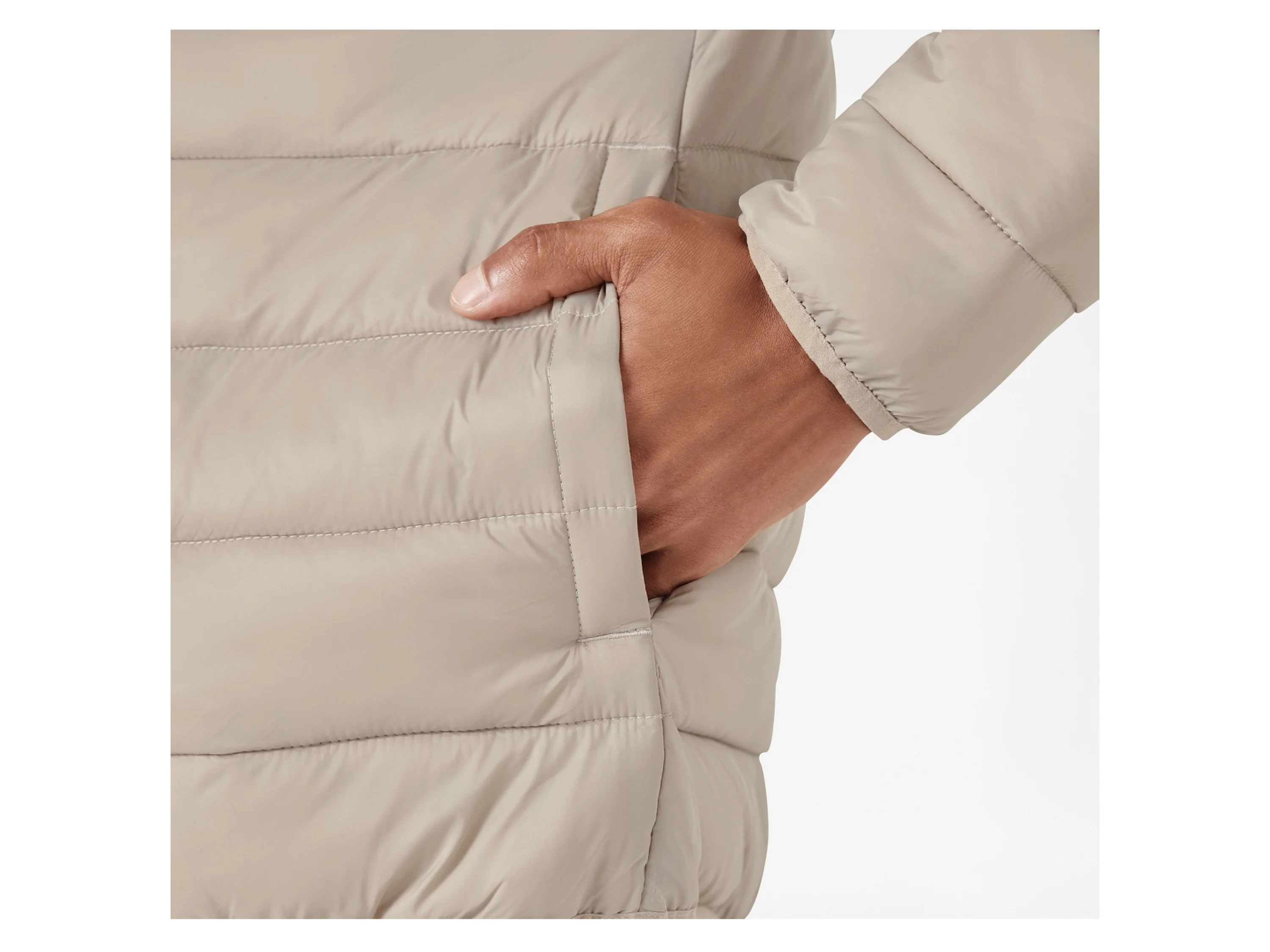 LIVERGY® Herren Steppjacke (Beige, M(48/50)) – Bild 4 von 4