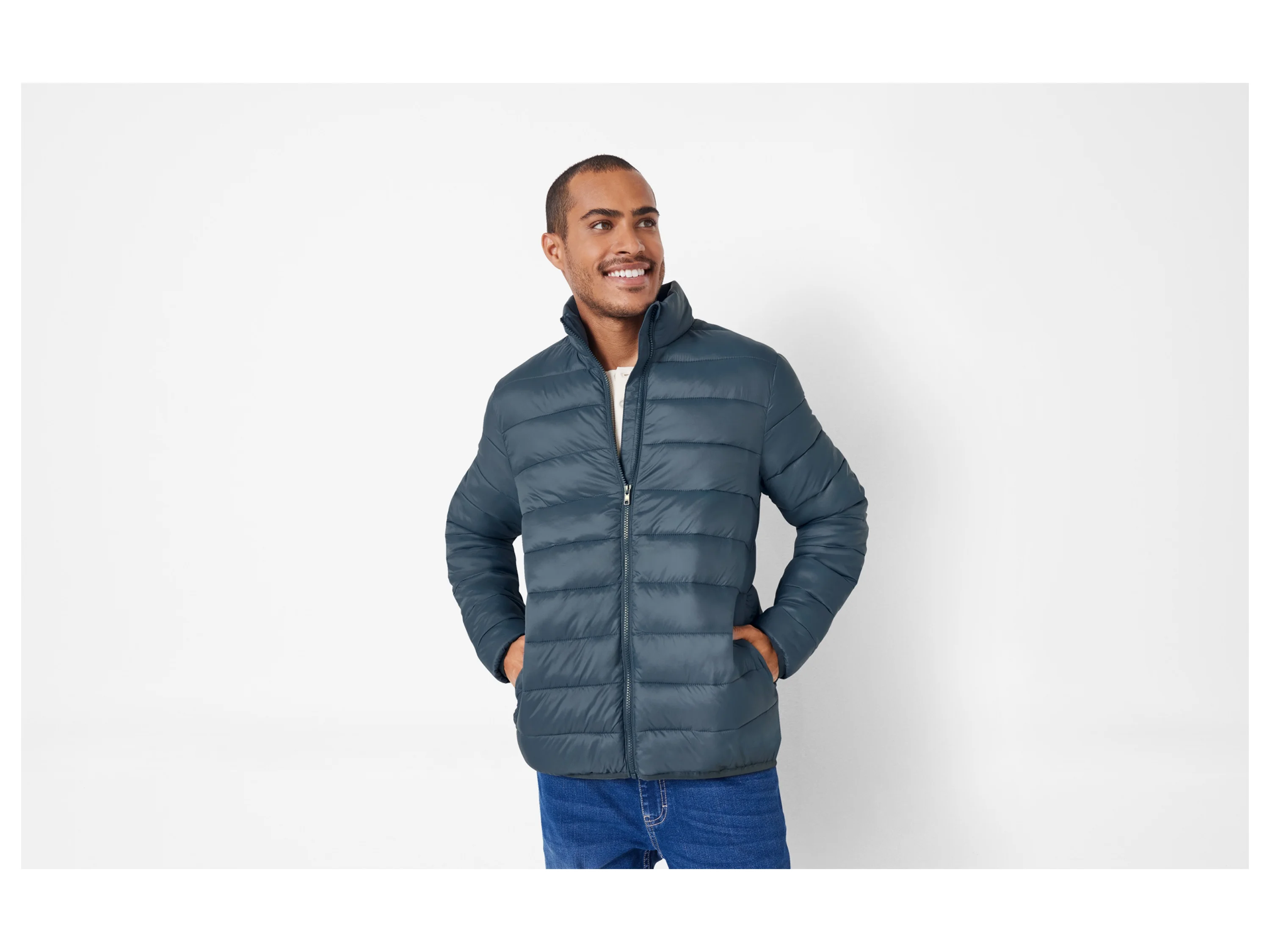 LIVERGY® Herren Steppjacke (Blau, M(48/50)) – Bild 2 von 3
