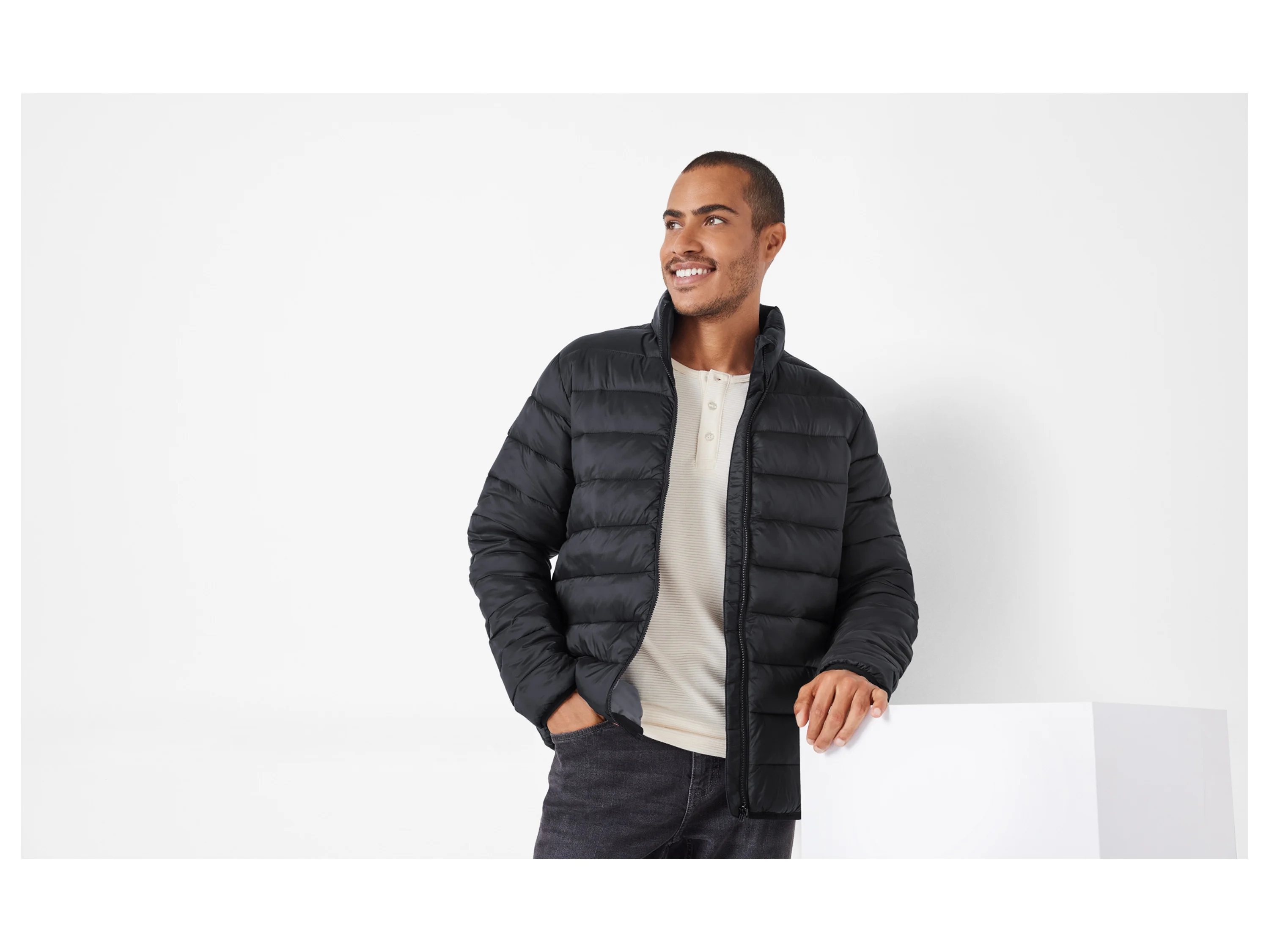 LIVERGY® Herren Steppjacke (Schwarz, XL(56/58)) – Bild 2 von 4