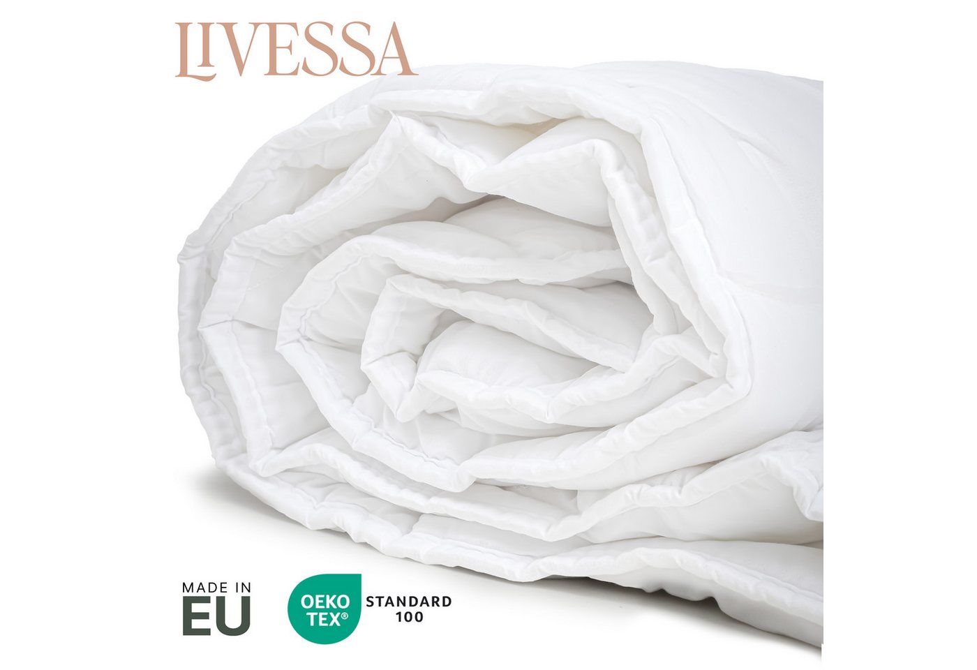livessa Microfaserbettdecke Bettdecke Steppdecke Steppbett Ganzjahresdecke 4 Jahreszeiten, Füllung: Hohlfaserfüllung 300g/m², Bezug: Mikrofaser, Leicht, formsta – Bild 2 von 5