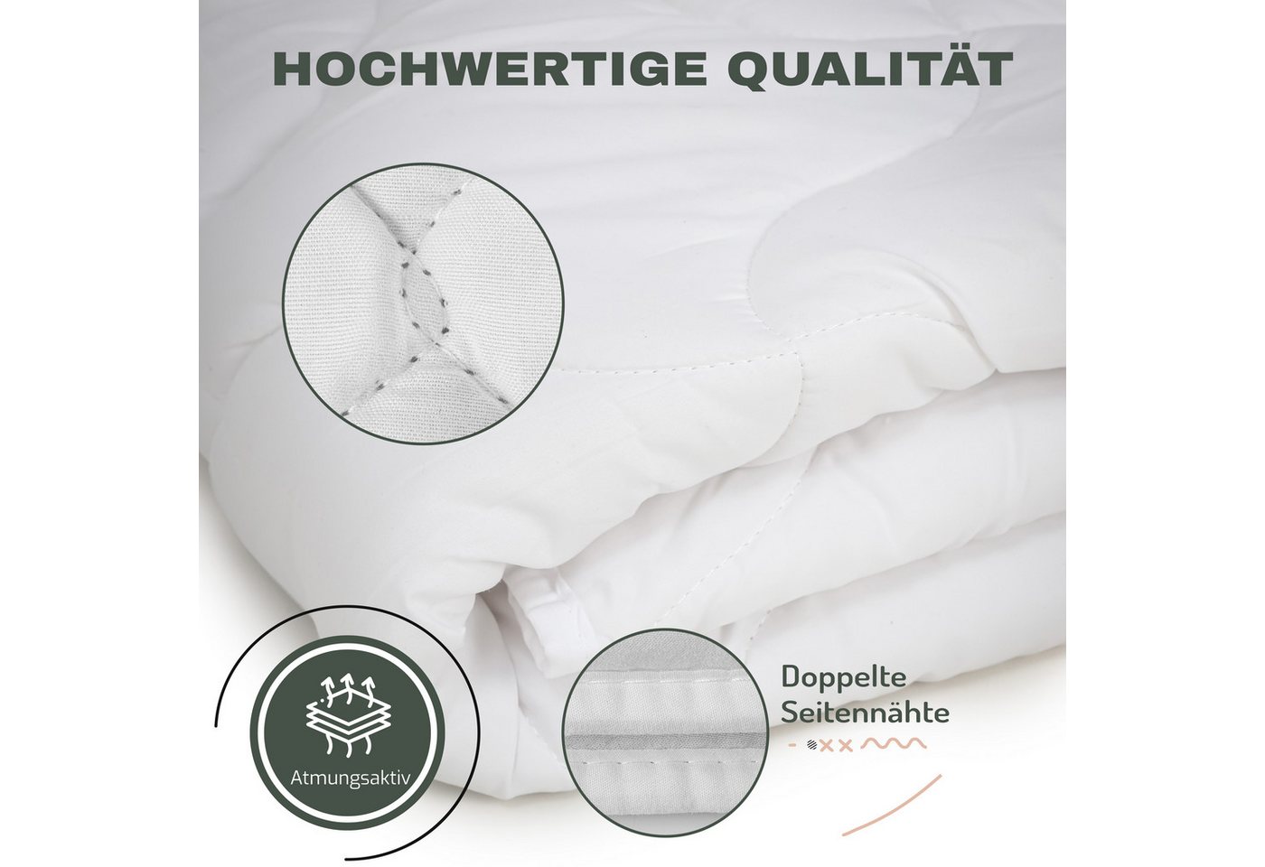 livessa Microfaserbettdecke Bettdecke Steppdecke Steppbett Ganzjahresdecke 4 Jahreszeiten, Füllung: Hohlfaserfüllung 300g/m², Bezug: Mikrofaser, Leicht, formsta – Bild 3 von 5