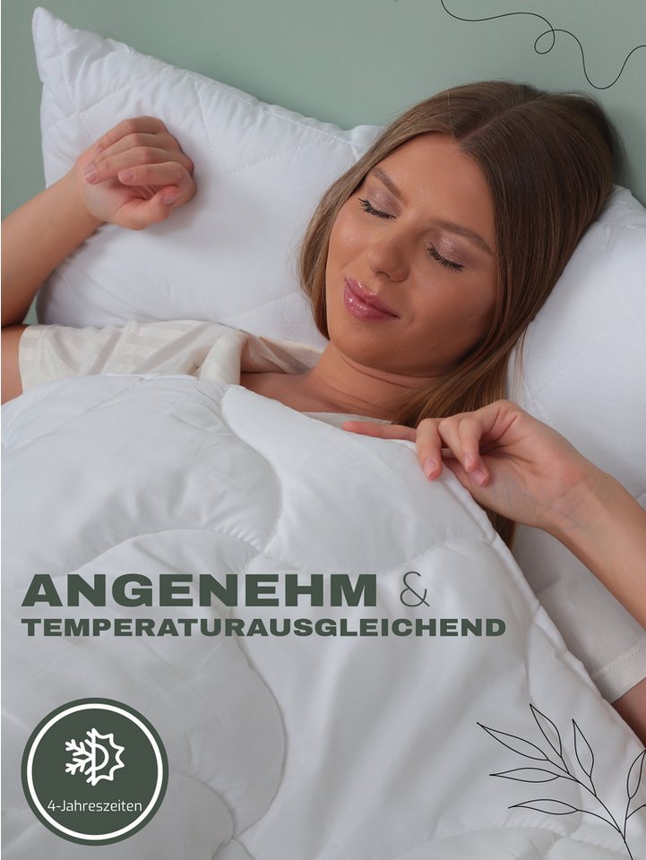 livessa Microfaserbettdecke Bettdecke Steppdecke Steppbett Ganzjahresdecke 4 Jahreszeiten, Füllung: Hohlfaserfüllung 300g/m², Bezug: Mikrofaser, Leicht, formsta – Bild 5 von 5
