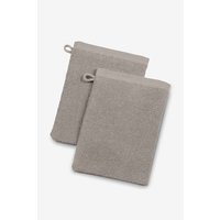 Living Crafts 2er-Pack Bio-Waschhandschuh 'BARI', clay