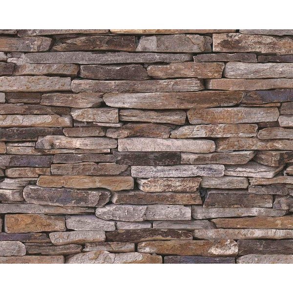living walls Bordüre pop.up Panel 3D, leicht strukturiert, Steinoptik, gemustert, Motiv, Naturstein selbstklebend Borte Wohnzimmer Schlafzimmer Küche raun Büro