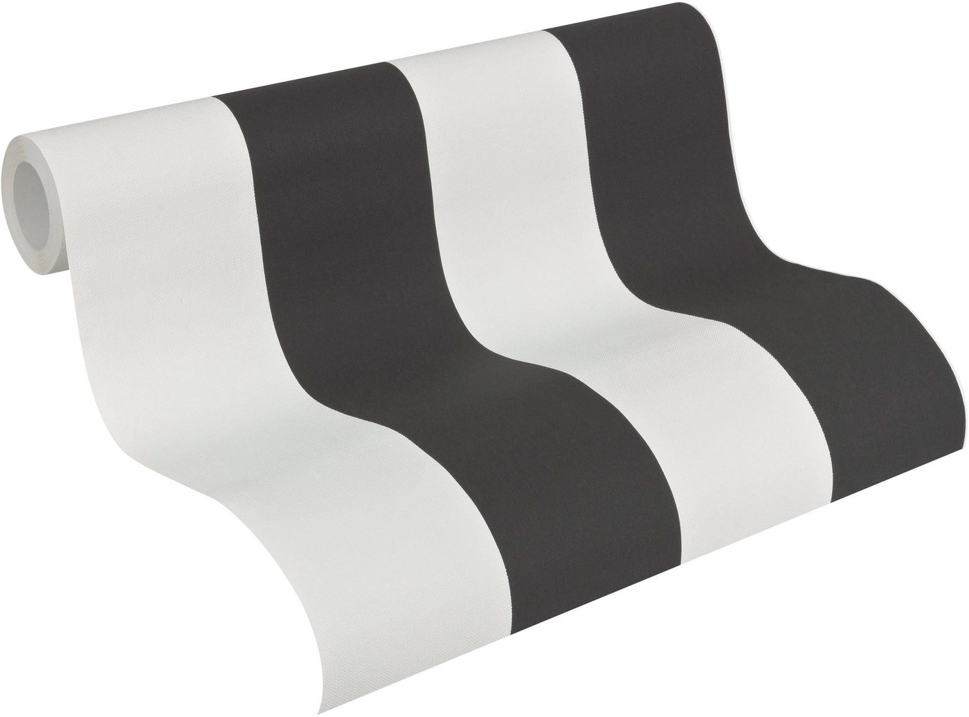 living walls Vliestapete Black & White, leicht strukturiert, gestreift, Streifen, mehrfarbig, Modern Tapete Streifen Tapeten Wohnzimmer Schlafzimmer Design Opti – Bild 3 von 5