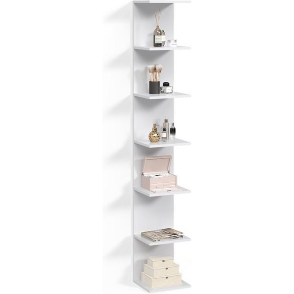 Livinity® Bücherregal Vesuvio, Weiß, 30 x 190 cm, 1-tlg.