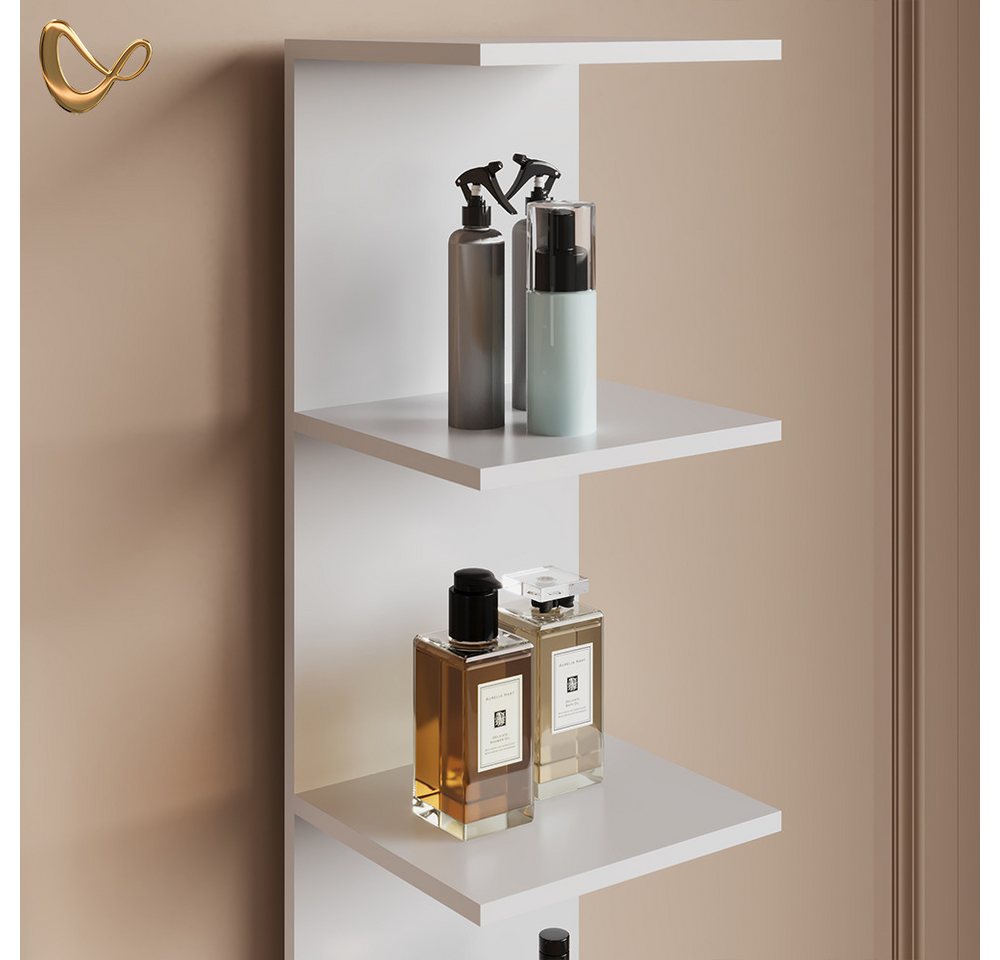 Livinity® Bücherregal Vesuvio, Weiß, 30 x 190 cm, 1-tlg. – Bild 5 von 5