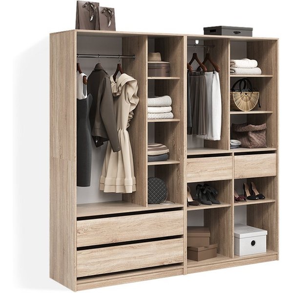 Livinity® Kleiderschrank Trento, Sonoma, 2er Set (2-St)