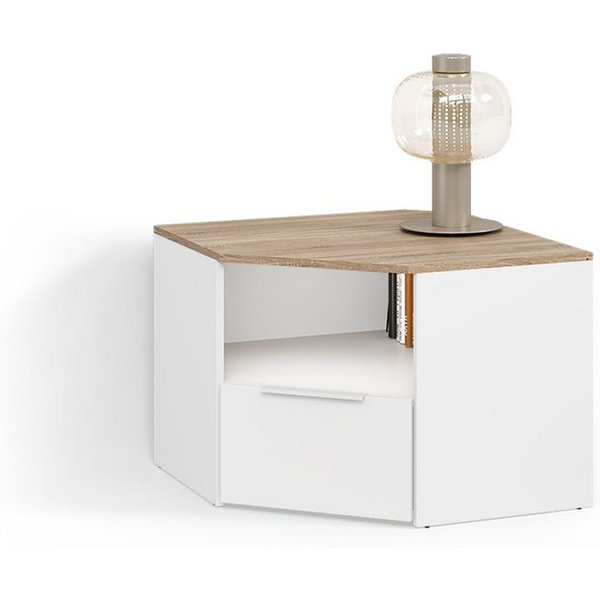 Livinity® Lowboard Piave, Weiß/Sonoma, 68 x 50 cm (1 St)