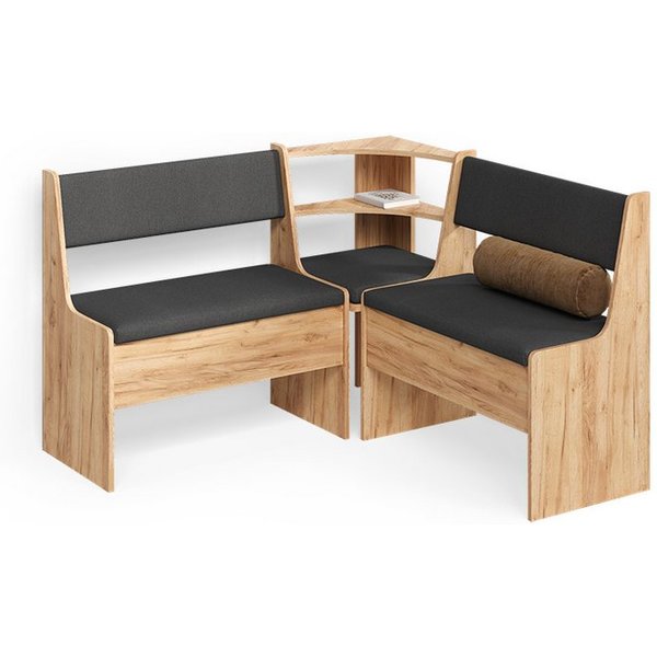 Livinity® Sitzbank Tiberio, Goldkraft Eiche, 120 x 120 cm (1-St)