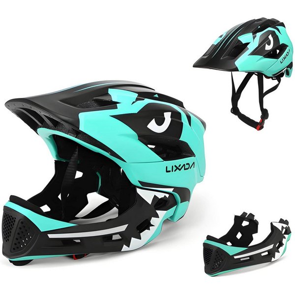 Lixada Kinderhelm Integralhelm Kinder Fahrradhelm Helm Radfahren Skateboarding, ab 2 Jahren, 13 Lüftungsschlitze, Mundschutz