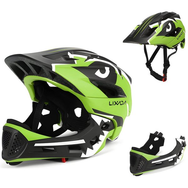Lixada Kinderhelm Integralhelm Kinder Fahrradhelm Helm Radfahren Skateboarding, ab 2 Jahren, 13 Lüftungsschlitze, Mundschutz